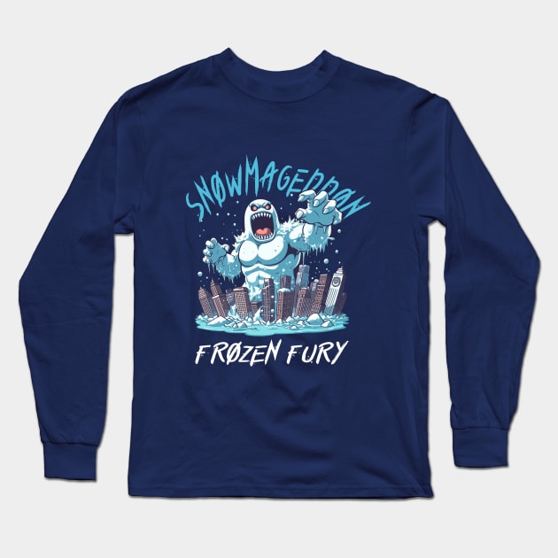 Snowmageddon Frozen Fury Long Sleeve T-Shirt by TeeHeeFun